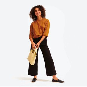 Everlane Wide-Leg Crop Pant Size 12 Raw Hem Crop